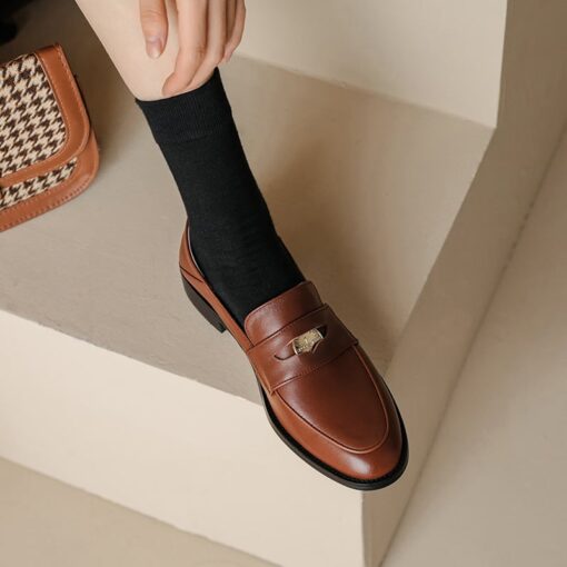 Buy CHIKO Oaklynn Round Toe Block Heels Loafers Shoes online shopping cheap