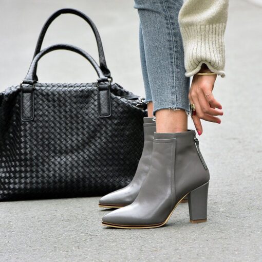 Buy CHIKO Oleda Pointy Toe Block Heels Ankle Boots online shopping cheap