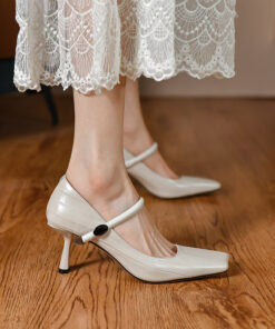 CHIKO Olivia Square Toe Stiletto Mary Jane Shoes