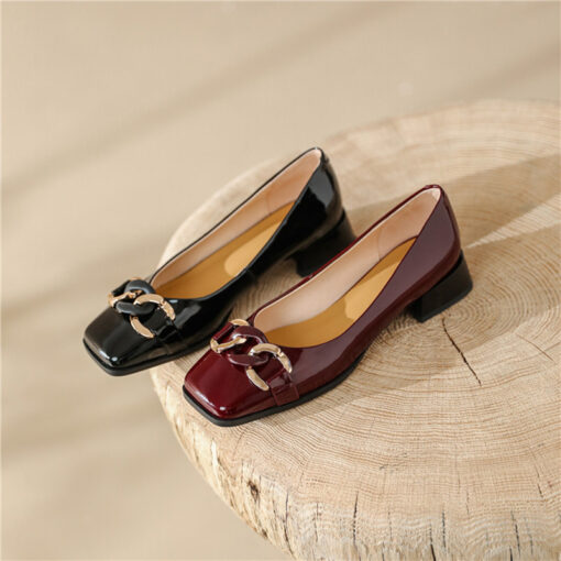 Buy CHIKO Onawa Square Toe Block Heels Pumps Shoes online shopping cheap