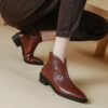 Buy CHIKO Paisley Pointy Toe Block Heels Ankle Boots online shopping cheap
