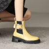 Buy CHIKO Pancha Round Toe Block Heels Ankle Boots online shopping cheap