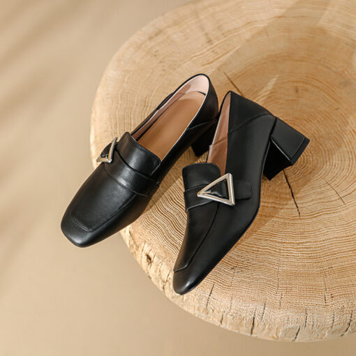 Buy CHIKO Paula Square Toe Block Heels Loafers Shoes online shopping cheap