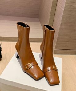 CHIKO Perfecta Square Toe Chunky Heels Ankle Boots
