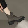 Buy CHIKO Querida Round Toe Block Heels Ankle Boots online shopping cheap