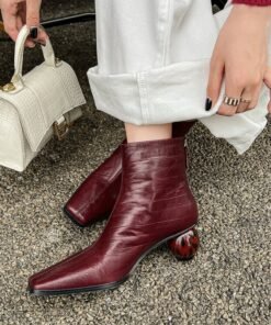 CHIKO Quinn Square Toe Block Heels Ankle Boots