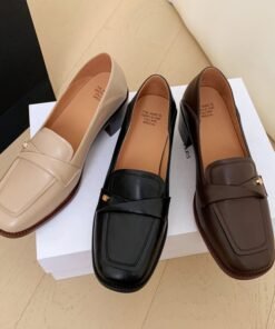 CHIKO Raelyn Square Toe Block Heels Loafers Shoes