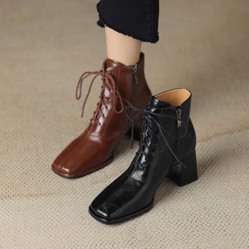 Buy CHIKO Raelynn Square Toe Block Heels Ankle Boots online shopping cheap