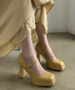 CHIKO Raisa Square Toe Chunky Heels Mary Jane Shoes