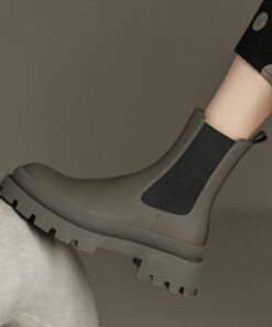 CHIKO Ramona Round Toe Block Heels Ankle Boots