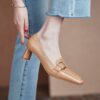 Buy CHIKO Rasheda Square Toe Block Heels Loafers Shoes online shopping cheap