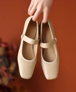 CHIKO Rayleen Square Toe Block Heels Mary Jane Shoes