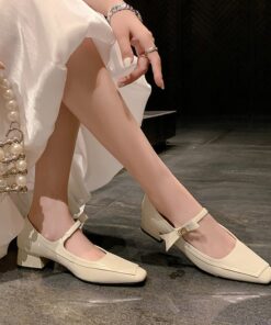 CHIKO Raylyn Square Toe Block Heels Mary Jane Shoes