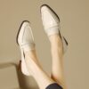 Buy CHIKO Raynisha Square Toe Block Heels Loafers Shoes online shopping cheap