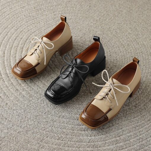 Buy CHIKO Reanne Square Toe Block Heels Oxfords Shoes online shopping cheap