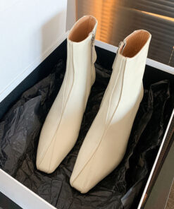 CHIKO Rehema Square Toe Block Heels Ankle Boots