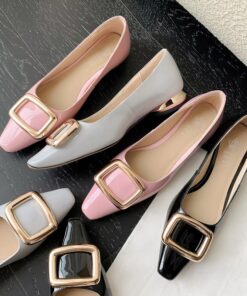 CHIKO Renesha Square Toe Block Heels Pumps Shoes
