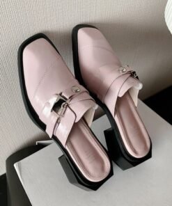 CHIKO Rickia Square Toe Block Heels Clogs/Mules Shoes