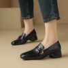 Buy CHIKO River Square Toe Block Heels Loafers Shoes online shopping cheap