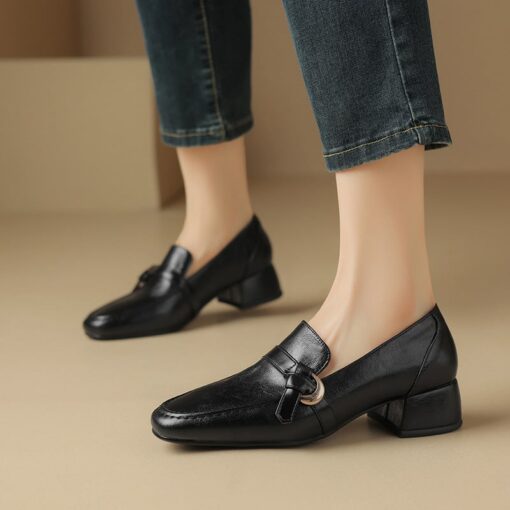 Buy CHIKO River Square Toe Block Heels Loafers Shoes online shopping cheap