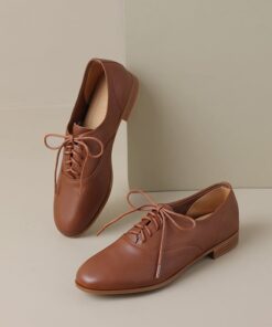 CHIKO Rodnesha Round Toe Block Heels Oxfords Shoes