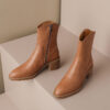 Buy CHIKO Rosa Round Toe Block Heels Ankle Boots online shopping cheap