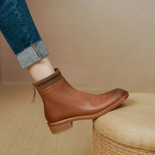 Buy CHIKO Rosalyn Round Toe Block Heels Ankle Boots online shopping cheap