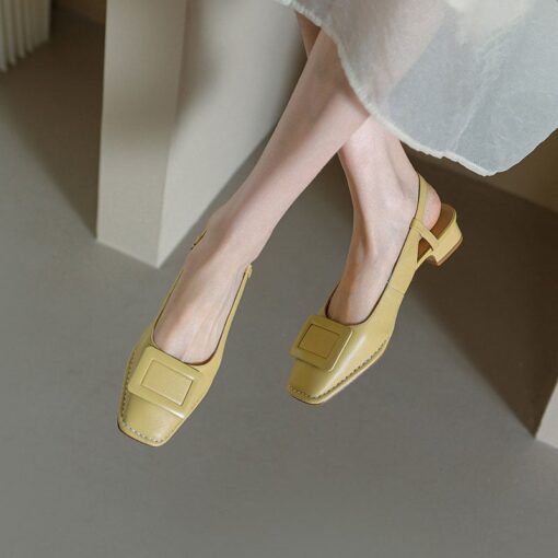 Buy CHIKO Roslyn Square Toe Block Heels Slingback Shoes online shopping cheap