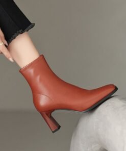 CHIKO Ruana Square Toe Chunky Heels Ankle Boots