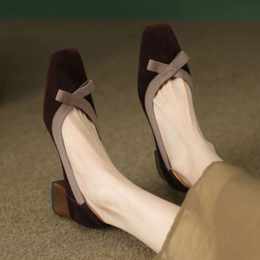 Buy CHIKO Rukiya Square Toe Block Heels Pumps Shoes online shopping cheap