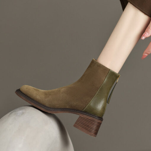 Buy CHIKO Salbatora Square Toe Block Heels Ankle Boots online shopping cheap