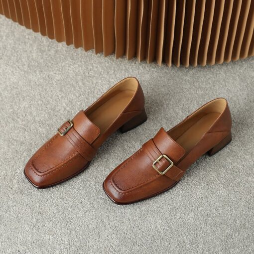 Buy CHIKO Saveria Square Toe Block Heels Loafers Shoes online shopping cheap