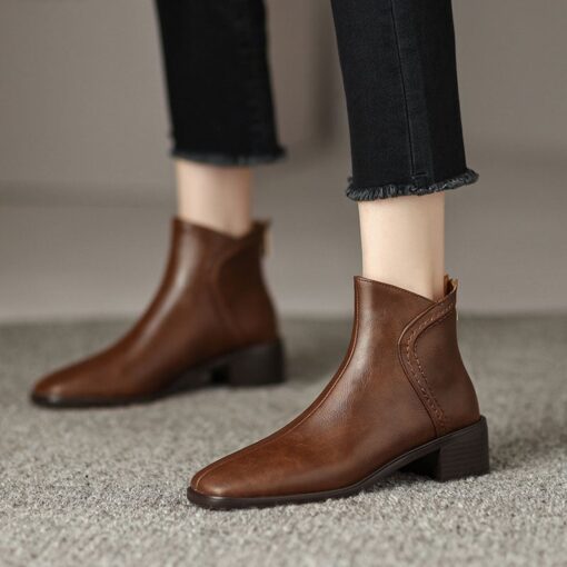 Buy CHIKO Senona Square Toe Block Heels Ankle Boots online shopping cheap