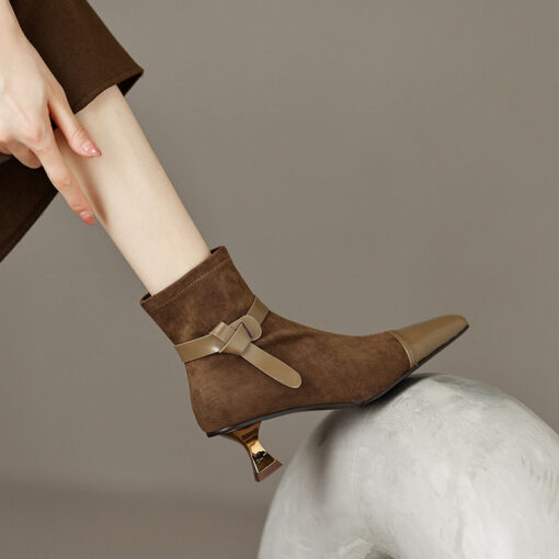 Buy CHIKO Serafia Pointy Toe Kitten Heels Ankle Boots online shopping cheap