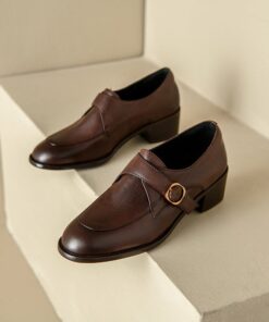 CHIKO Serenity Round Toe Block Heels Oxfords Shoes