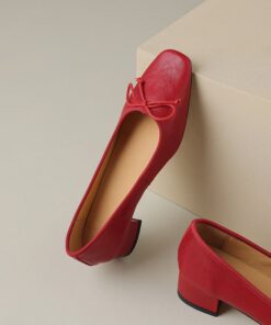 CHIKO Shaguanda Square Toe Block Heels Pumps Shoes