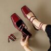 Buy CHIKO Shaleah Square Toe Block Heels Slingback Shoes online shopping cheap