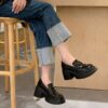 Buy CHIKO Shaleisha Round Toe Block Heels Loafers Shoes online shopping cheap