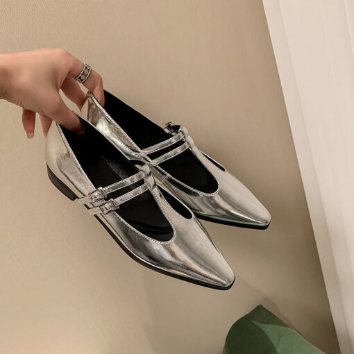 Buy CHIKO Shalini Pointy Toe Block Heels T-Strap Shoes online shopping cheap