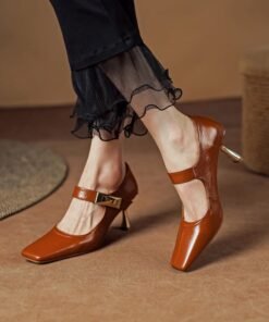 CHIKO Shanida Square Toe Stiletto Mary Jane Shoes