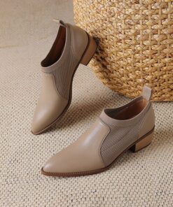 CHIKO Shaniya Pointy Toe Block Heels Pumps Shoes