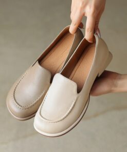CHIKO Shantara Round Toe Block Heels Loafers Shoes