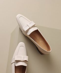 CHIKO Shantell Square Toe Block Heels Loafers Shoes