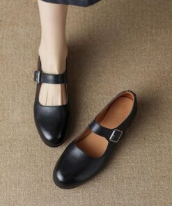 CHIKO Shanterria Round Toe Block Heels Mary Jane Shoes