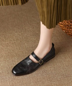 CHIKO Shantina Round Toe Block Heels Mary Jane Shoes