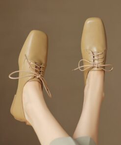 CHIKO Shaterra Square Toe Block Heels Oxfords Shoes
