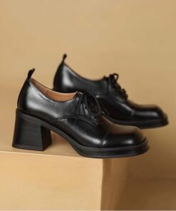 CHIKO Shelisa Square Toe Block Heels Oxfords Shoes