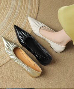CHIKO Shenice Pointy Toe Block Heels Pumps Shoes