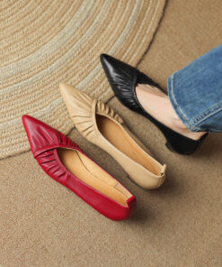 CHIKO Shenise Pointy Toe Block Heels Pumps Shoes