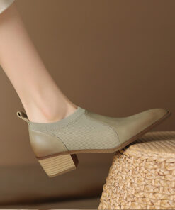 CHIKO Sherlyn Pointy Toe Block Heels Ankle Boots